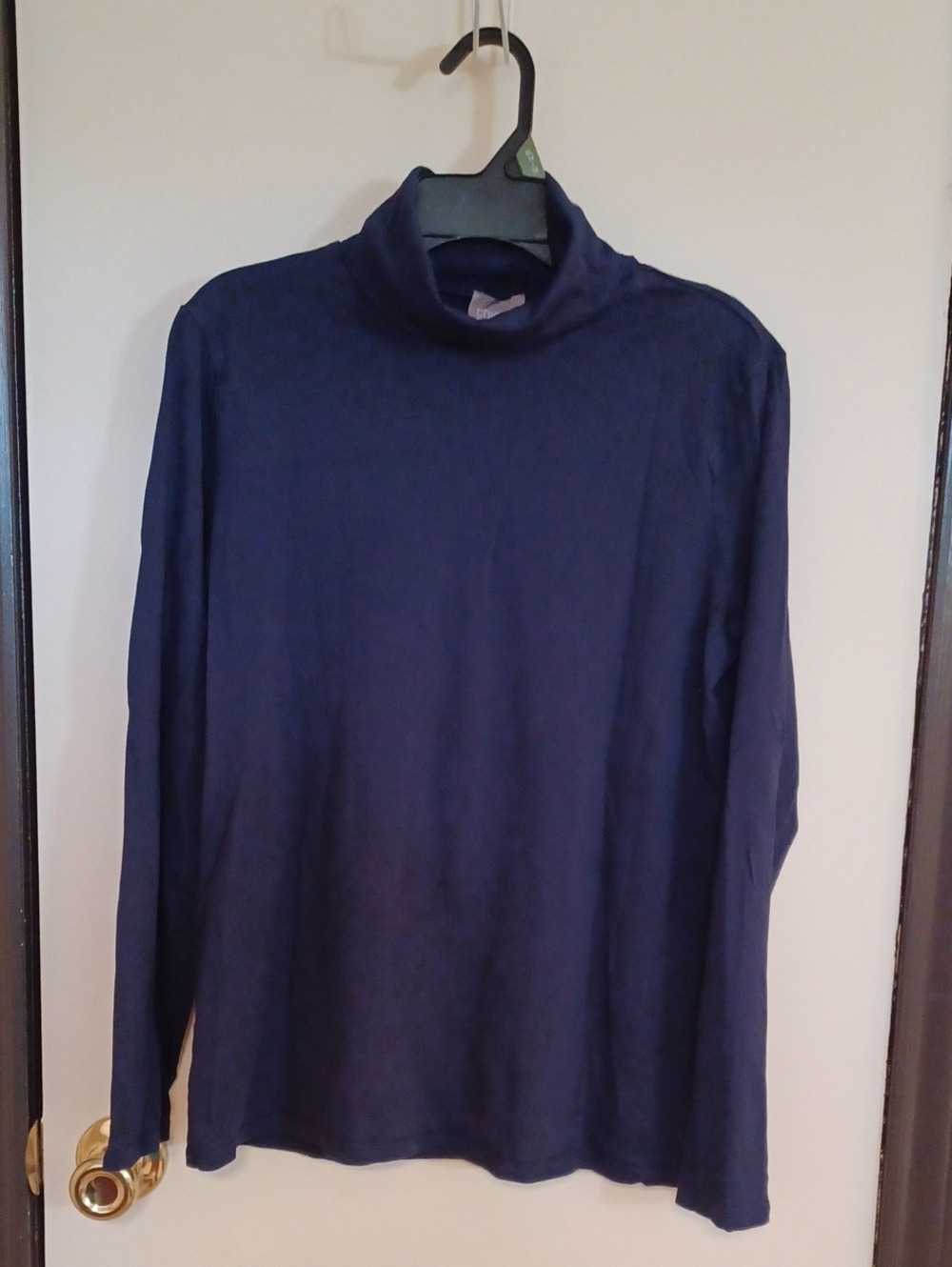 Chico's Navy Turtleneck Long-Sleeve Pullover